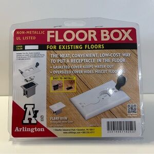 Arlington FLBRF101W Electrical Floor Box with Flip Lids For Existing Floors.